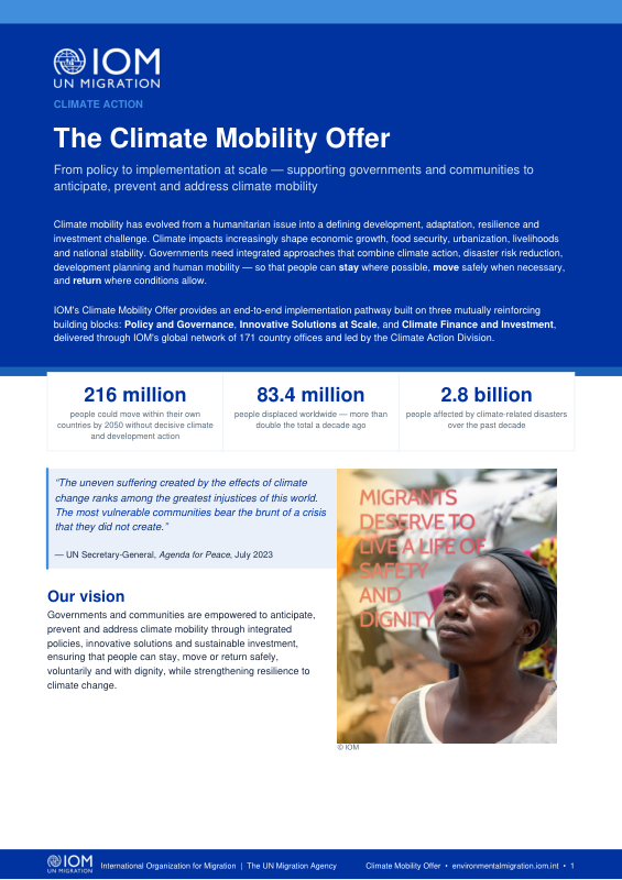 The Climate Mobility Offer